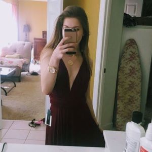 Red Convertible Prom / Bridesmaid Dress